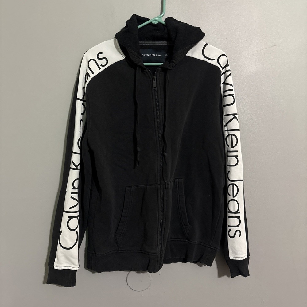 Vintage CALVIN KLEIN Jeans Full Zip‎ Hoodie Tracksuit Jacket Sports Wear Jacket